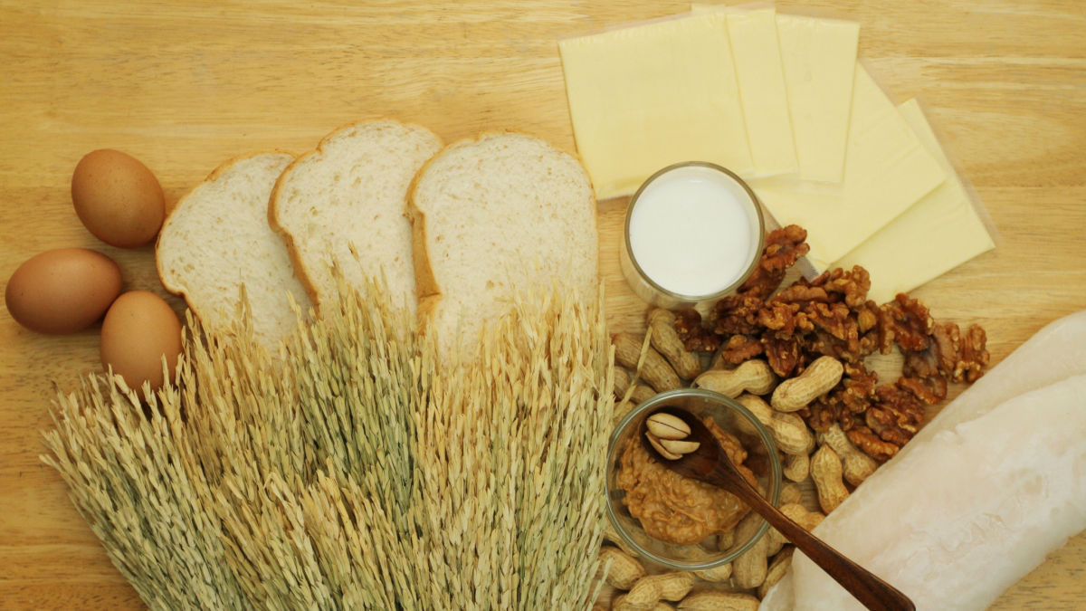 Bread, cheese, milk, eggs are all associated with food intolerance