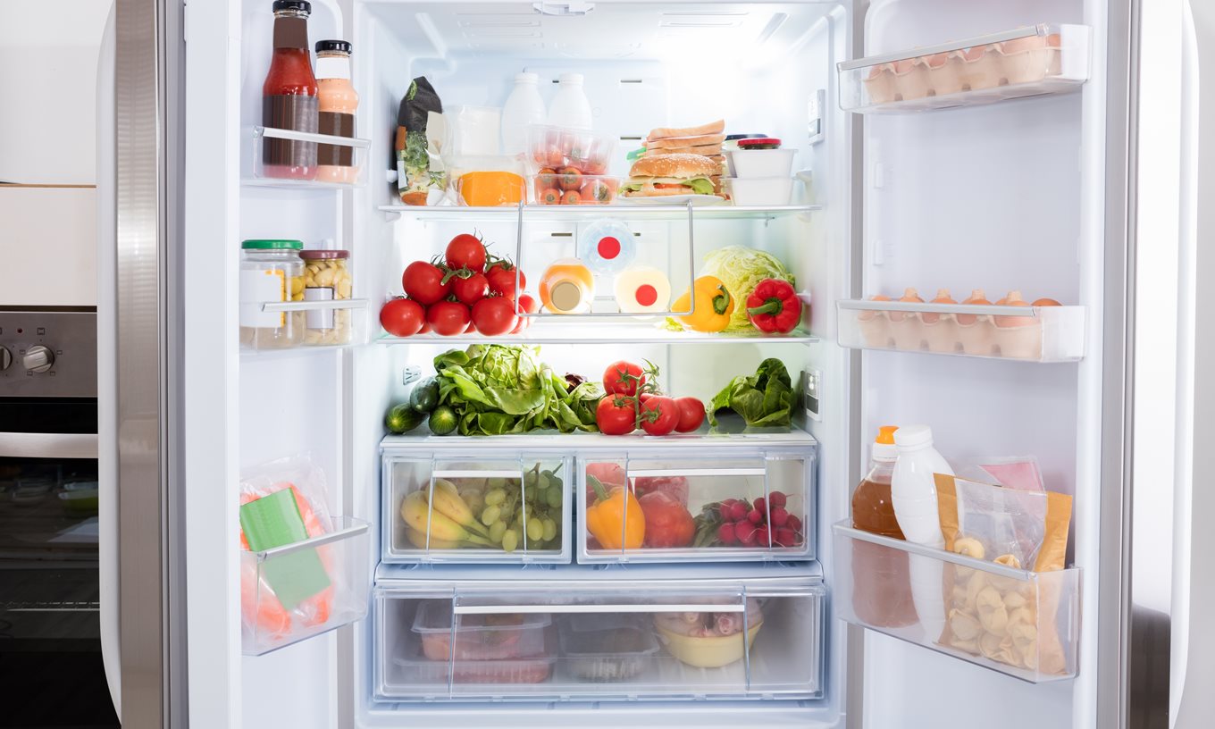 Fridge with open door